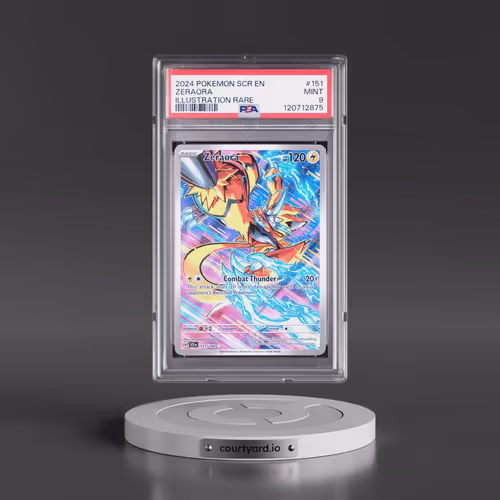 2024 Pokémon Scr EN-Stellar Crown #151 Zeraora - Illustration Rare (PSA 9 MINT)