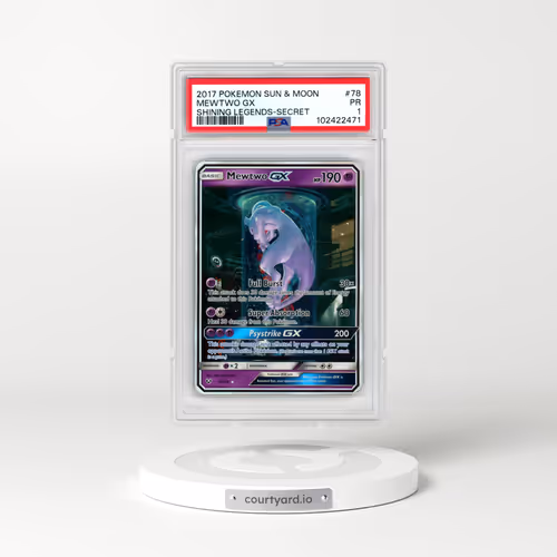 2017 Pokémon Sun & Moon Shining Legends #78 Mewtwo GX - Holo Secret (PSA 1 PR)