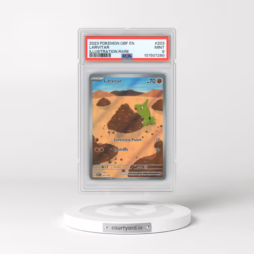 2023 Pokémon Obf EN-Obsidian Flames #203 Larvitar - Illustration Rare (PSA 9 MINT)