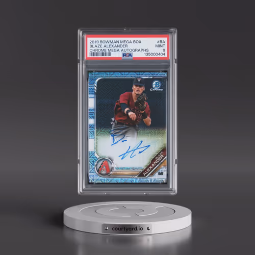 2019 Bowman Mega Box Chrome Mega Autographs #BA Blaze Alexander (PSA 9 MINT)
