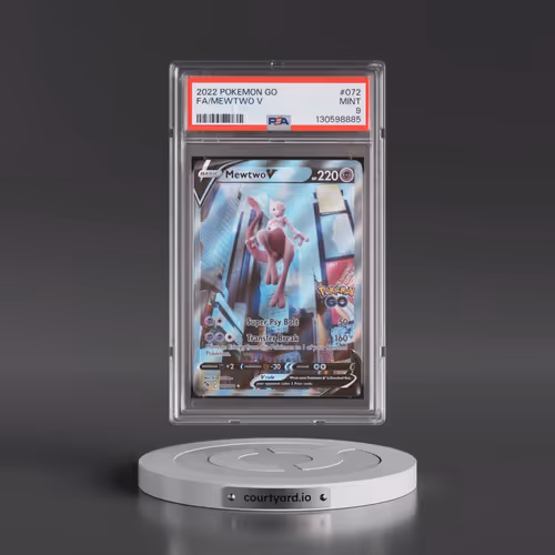 2022 Pokémon Go #072 Mewtwo V - Holo Full Art (PSA 9 MINT)