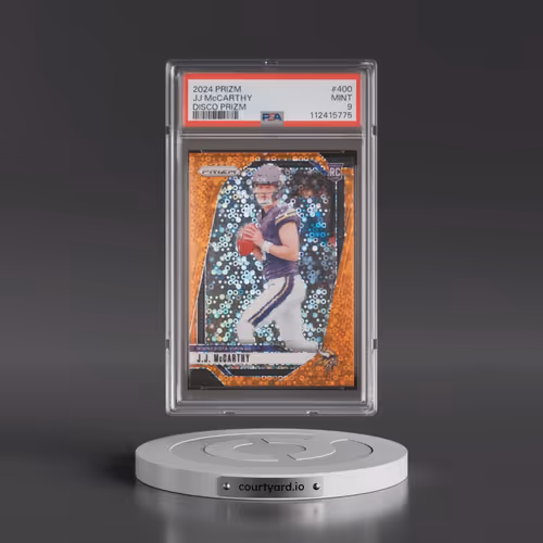 2024 Panini Prizm #400 JJ McCarthy - Disco Prizm (PSA 9 MINT)