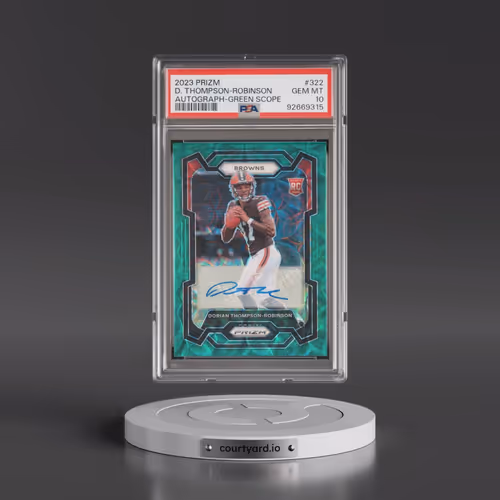 2023 Panini Prizm #322 Dorian Thompson-Robinson - Autograph-Green Scope (PSA 10 GEM MINT)