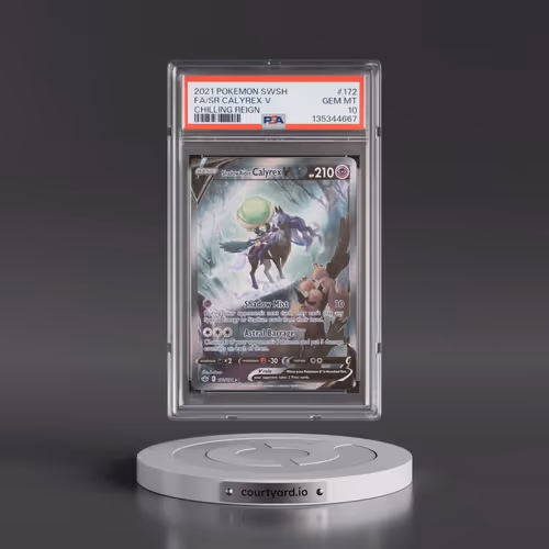 2021 Pokémon Sword & Shield Chilling Reign #172 Shadow Rider Calyrex V - Holo Full Art (PSA 10 GEM M