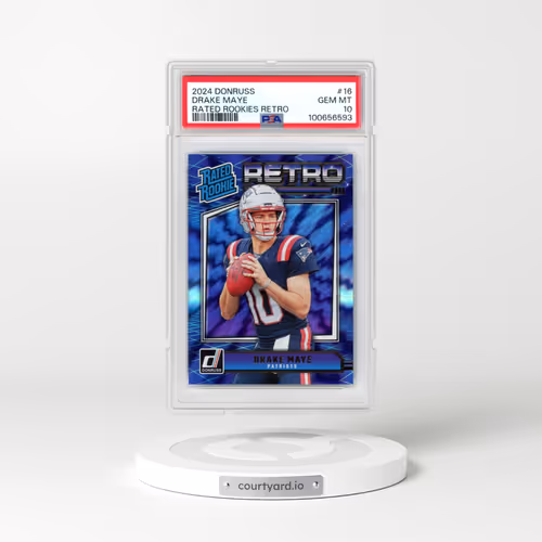 2024 Panini Donruss Rated Rookies Retro #16 Drake Maye (PSA 10 GEM MINT)
