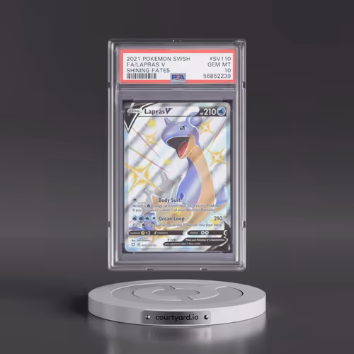 2021 Pokémon Sword & Shield Shining Fates #SV110 Lapras V - Holo Full Art (PSA 10 GEM MINT)