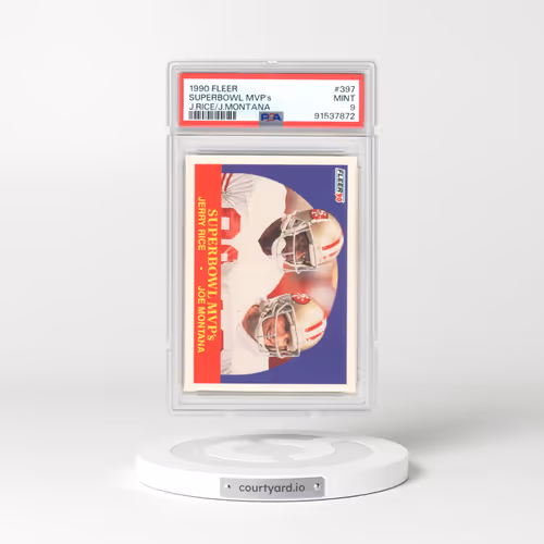 1990 Fleer #397 Superbowl MVP's - J.Rice/J.Montana (PSA 9 MINT)