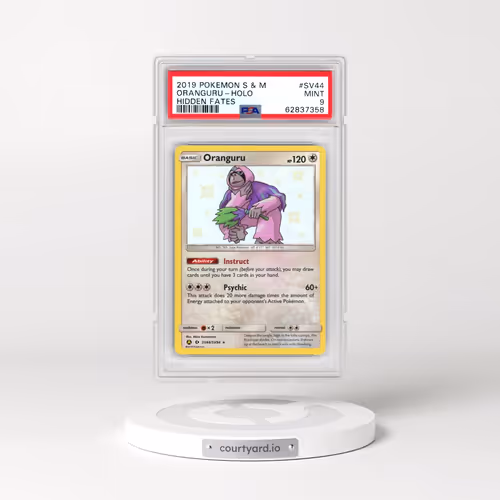 2019 Pokémon Sun & Moon Hidden Fates #SV44 Oranguru - Holo (PSA 9 MINT)