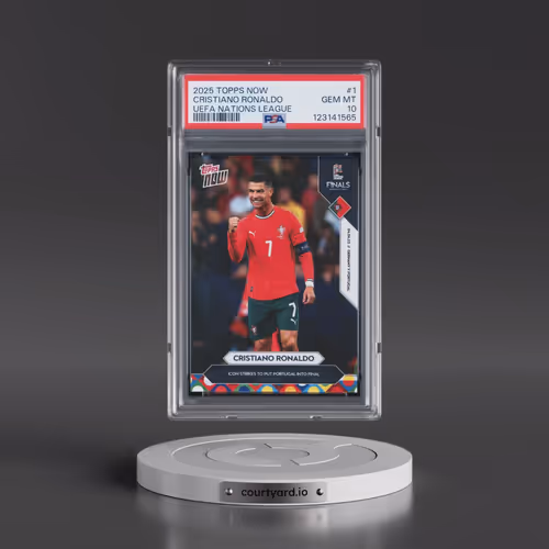 2025 Topps Now UEFA Nations League #1 Cristiano Ronaldo (PSA 10 GEM MINT)