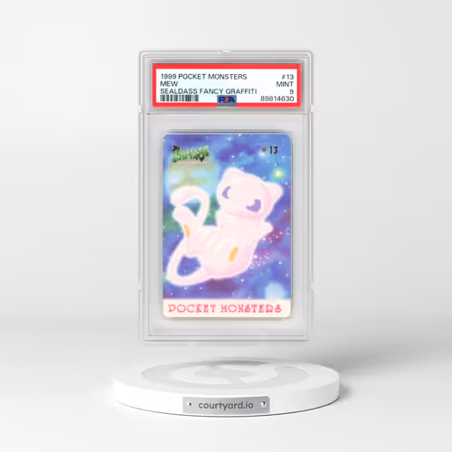 1999 Pocket Monsters Sealdass Fancy Graffiti #13 Mew (PSA 9 MINT)