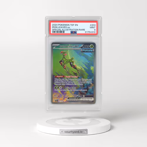 2024 Pokémon Tef EN-Temporal Forces #203 Iron Leaves EX - Holo Special Illustration Rare (PSA 9 MINT