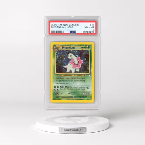 2000 Pokémon Neo Genesis #10 Meganium - Holo (PSA 8 NM-MT)