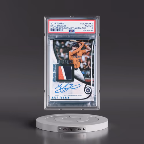 2025 Topps Major League Material Autographs #MLMARKT Kyle Tucker - Black (PSA 8 NM-MT)