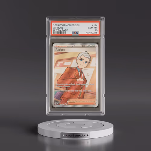 2025 Pokémon Pre EN-Prismatic Evolutions #134 Atticus - Ultra Rare (PSA 10 GEM MINT)