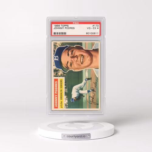 1956 Topps #173 Johnny Podres - Gray Back (PSA 4 VG-EX)