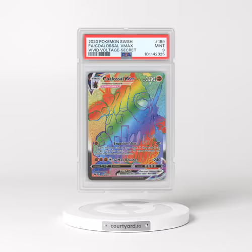 2020 Pokémon Sword & Shield Vivid Voltage #189 Coalossal Vmax - Full Art Secret (PSA 9 MINT)