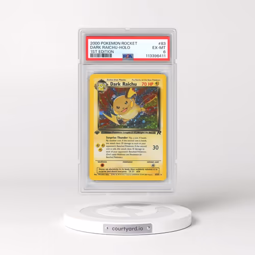 2000 Pokémon Rocket #83 Dark Raichu - 1st Edition Holo (PSA 6 EX-MT)