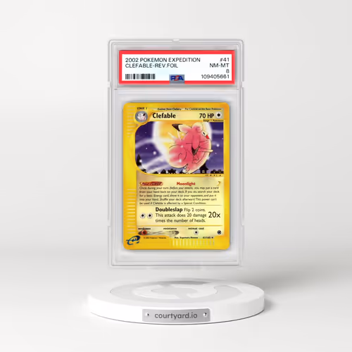 2002 Pokémon Expedition #41 Clefable - Reverse Foil (PSA 8 NM-MT)