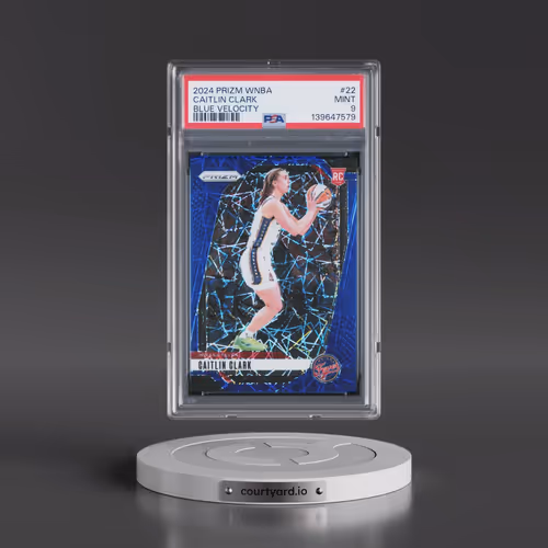 2024 Panini Prizm WNBA #22 Caitlin Clark - Blue Velocity (PSA 9 MINT)