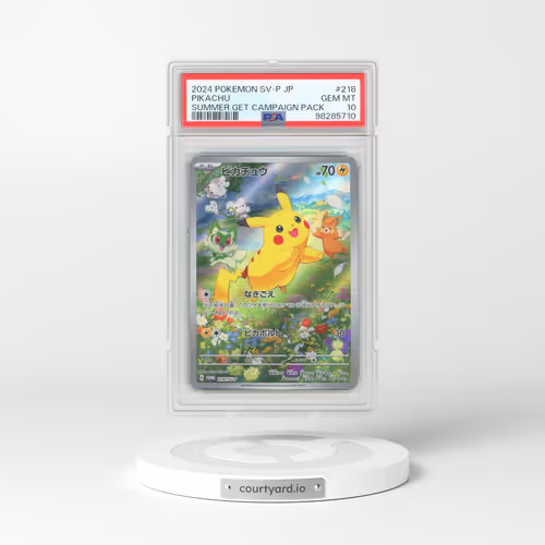 2024 Pokémon SV-P Promo #218 Pikachu - Summer of Pokeca Is Here! Promo Card Get Campaign Pack (PSA 10 GEM MINT)