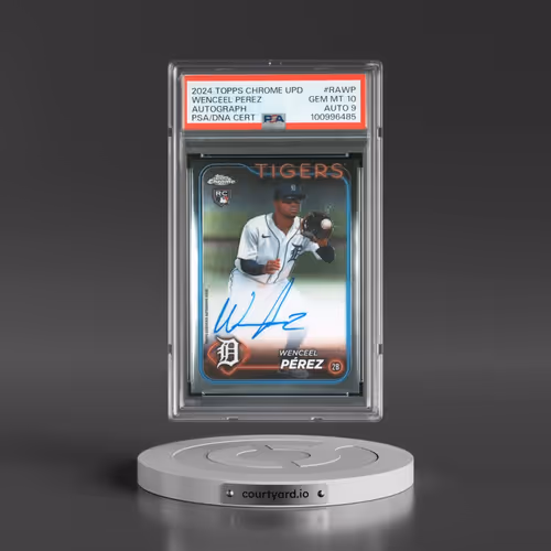 2024 Topps Chrome Update Chrome Baseball Update Series Autographs #RAWP Wenceel Perez (PSA 10 GEM MINT)