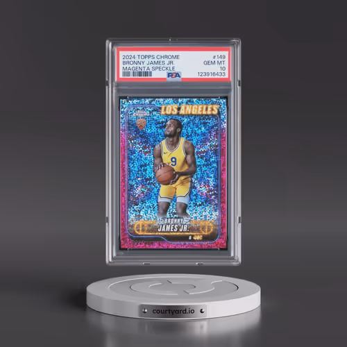 2024 Topps Chrome #149 Bronny James Jr. - Magenta Speckle (PSA 10 GEM MINT)
