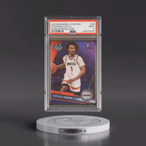 2023 Bowman University Chrome #88 Stephon Castle - Purple Refractor (PSA 9 MINT)