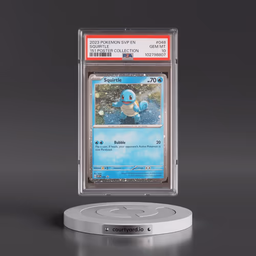 2023 Pokémon Svp EN-SV Black Star Promo #048 Squirtle - 151 Poster Collection (PSA 10 GEM MINT)
