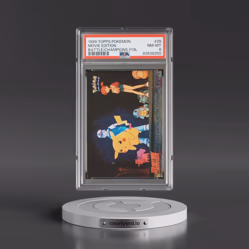 1999 Topps Pokémon the Movie Edt #25 Movie Edition - The Battle of the Champions-Foil (PSA 8 NM-MT)