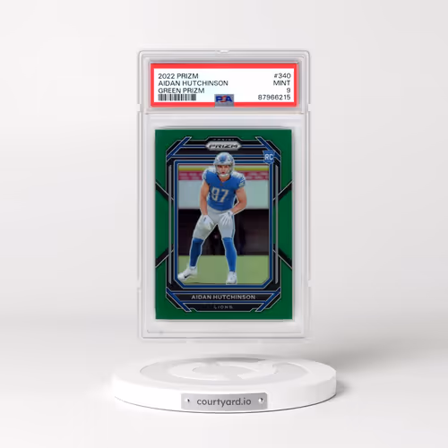 2022 Panini Prizm #340 Aidan Hutchinson - Green Prizm (PSA 9 MINT)