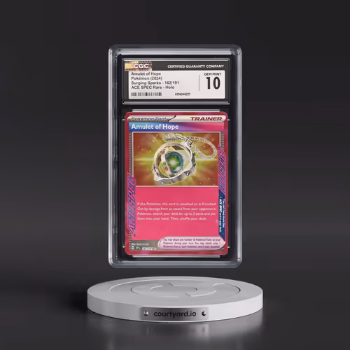 2024 Surging Sparks - SSP EN #162/191 Amulet of Hope - ACE SPEC Rare Holo (CGC 10 GEM MINT)