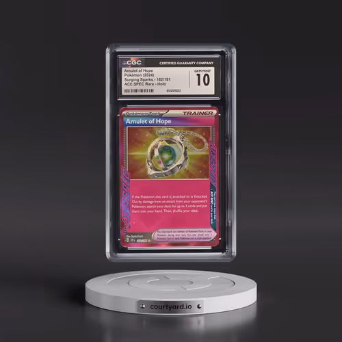 2024 Surging Sparks - SSP EN #162/191 Amulet of Hope - ACE SPEC Rare Holo (CGC 10 GEM MINT)