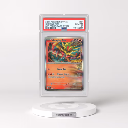 2024 Pokémon Svp EN-SV Black Star Promo #151 Gouging Fire - Surging Sparks Prerelease-Staff (PSA 10