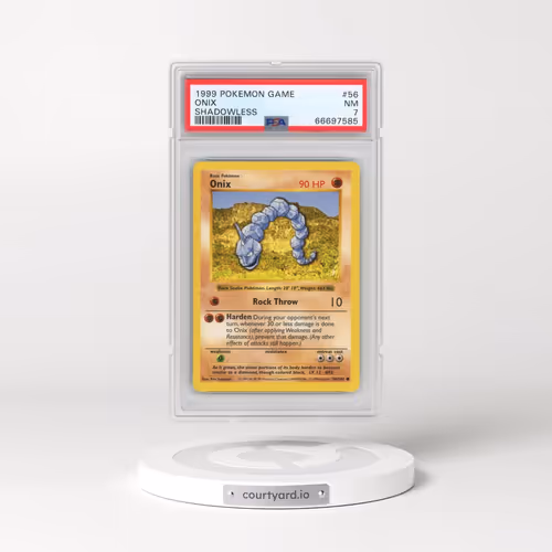1999 Pokémon Game #56 Onix - Shadowless (PSA 7 NM)