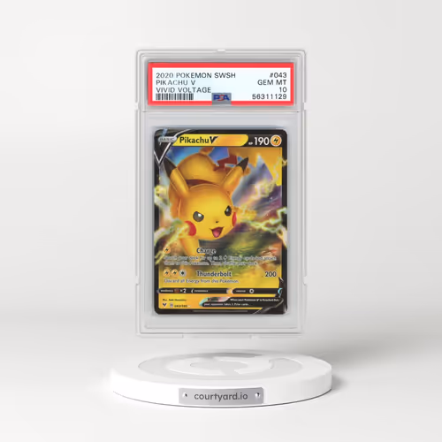 2020 Pokémon Sword & Shield Vivid Voltage #043 Pikachu V - Holo (PSA 10 GEM MINT)
