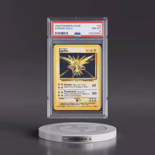 1999 Pokémon Game #16 Zapdos - Holo (PSA 8 NM-MT)