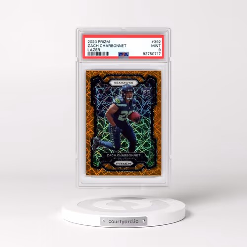 2023 Panini Prizm #392 Zach Charbonnet - Lazer Prizm (PSA 9 MINT)