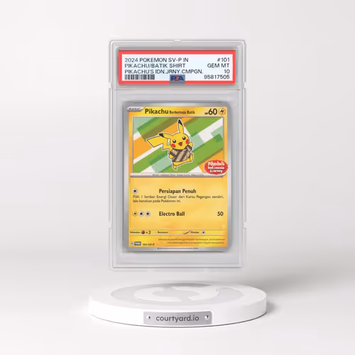 2024 Pokémon SV-P Promo #101 Pikachu in Batik Shirt - Pikachu's Indonesia Journey Campaign (PSA 10 G