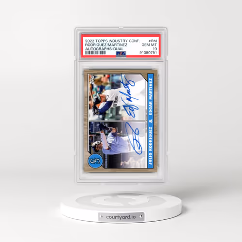 2022 Topps Industry Conference Autographs #RM Edgar Martinez/Julio Rodriguez - Dual (PSA 10 GEM MINT)