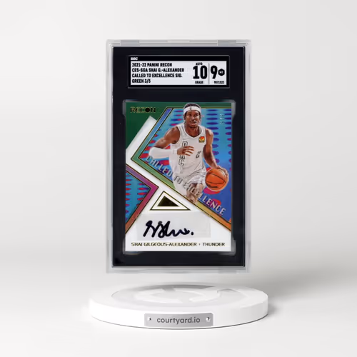2021 Panini Recon #CES-SGA Shai Gilgeous-Alexander - Called To Excellence Sig. Green (SGC 9 MINT)