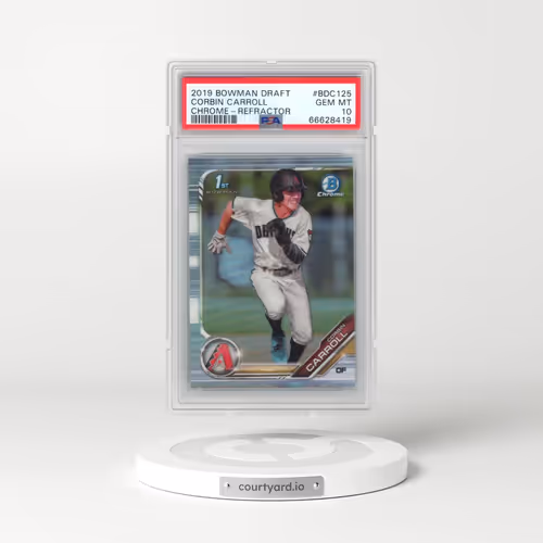 2019 Bowman Draft #BDC125 Corbin Carroll - Chrome-Refractor (PSA 10 GEM MINT)