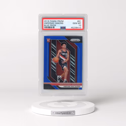 2018 Panini Prizm #61 Anfernee Simons - Blue Prizm (PSA 10 GEM MINT)