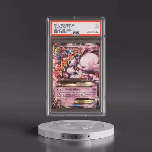 2015 Pokémon XY Breakthrough #64 M Mewtwo EX - Holo (PSA 7 NM)