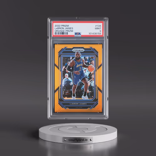 2022 Panini Prizm #134 LeBron James - Orange Prizm (PSA 9 MINT)