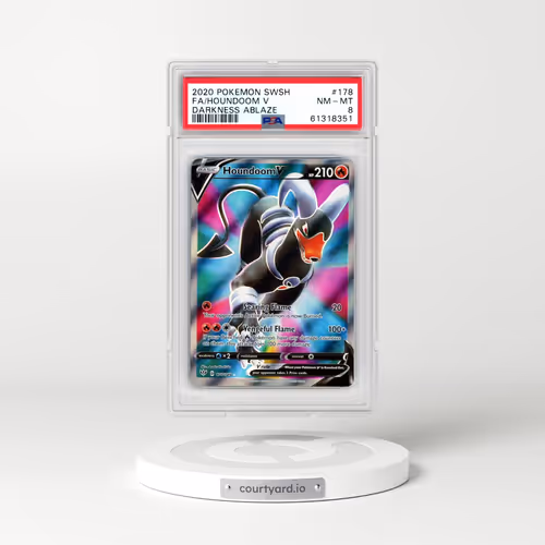 2020 Pokémon Sword & Shield Darkness Ablaze #178 Houndoom V - Holo Full Art (PSA 8 NM-MT)