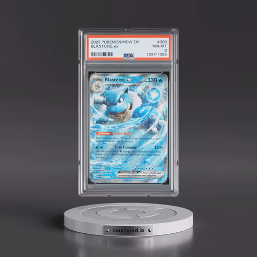 2023 Pokémon Mew EN-151 #009 Blastoise EX - Holo (PSA 8 NM-MT)