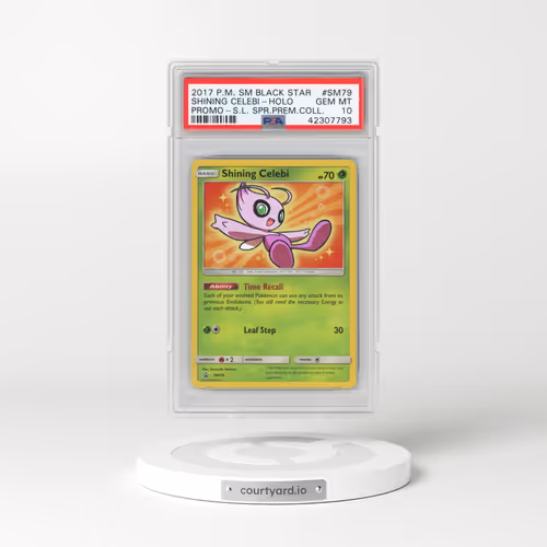 2017 Pokémon SM Black Star Promo #SM79 Shining Celebi - Holo Holo Shining Legends Super Premium Collection (PSA 10 GEM MINT)