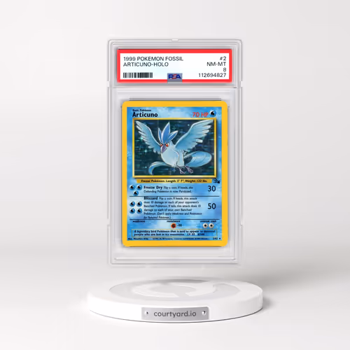 1999 Pokémon Fossil #2 Articuno - Holo (PSA 8 NM-MT)