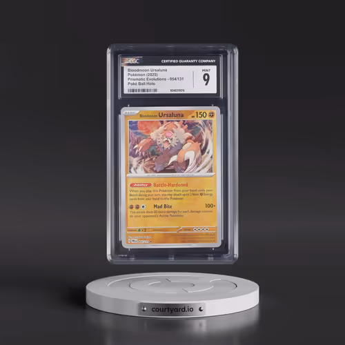 2025 Pokémon Pre EN-Prismatic Evolutions #054 Bloodmoon Ursaluna - Reverse Holo Poke Ball (CGC 9 MIN