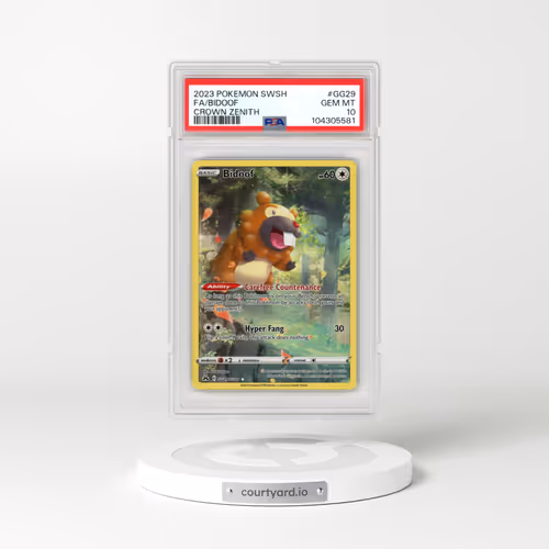 2023 Pokémon Sword and Shield Crown Zenith #GG29 Bidoof - Full Art (PSA 10 GEM MINT)